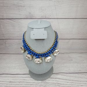 Blue, Gold statement necklace